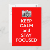 Ruhe behalten und fokussiert Bleibe Postkarte (Vorne/Hinten)