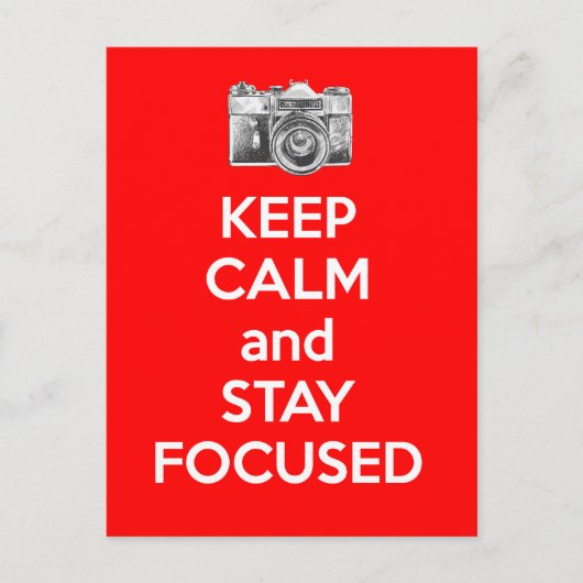 Ruhe behalten und fokussiert Bleibe Postkarte (Vorderseite)