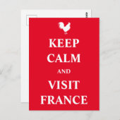 Ruhe behalten und Frankreich besuchen Postkarte (Vorne/Hinten)