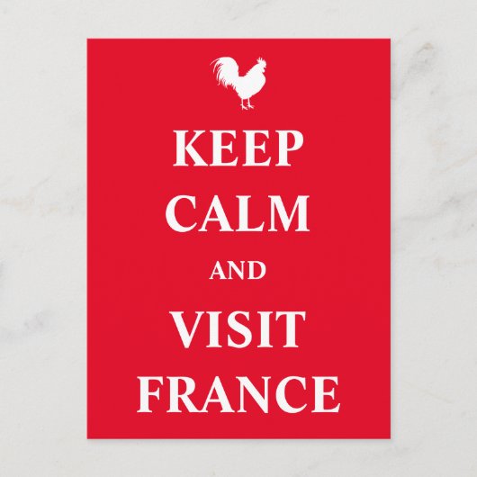 Ruhe behalten und Frankreich besuchen Postkarte (Vorderseite)