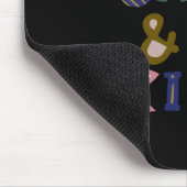 Ruhe behalten und freundlich sein mousepad (Ecke)