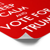 Ruhe behalten und für DONALD TRUMP-Plakate stimmen Poster (Ecke)