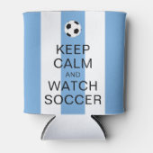 Ruhe behalten und Fußball Argentinien Blaue Streif Dosenkühler (Vorderseite)