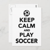 Ruhe behalten und Fußball spielen Postkarte (Vorne/Hinten)