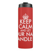 Ruhe behalten und gelassen mit der thermischen Sch Thermosbecher (Vorderseite)