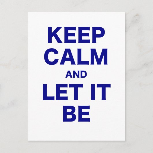 Ruhe behalten und Gelassen Postkarte (Vorderseite)