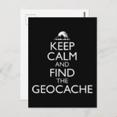 Ruhe behalten und Geocache finden Postkarte (Vorne/Hinten)