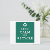 Ruhe behalten und Gerecycelt Postkarte (Stehend Vorderseite)
