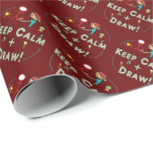 Ruhe behalten und Gezeichnet Geschenkpapier (Rolleneckpunkt)