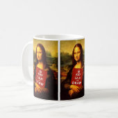 Ruhe behalten und Gezeichnet Kaffeetasse (Vorderseite Links)