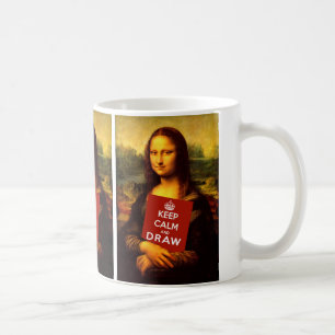 Ruhe behalten und Gezeichnet Kaffeetasse