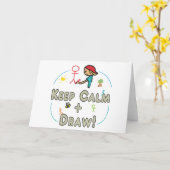 Ruhe behalten und Gezeichnet Karte (Gelbe Blume)