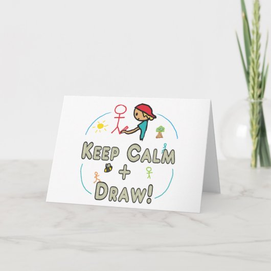 Ruhe behalten und Gezeichnet Karte (Vorderseite)