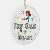 Ruhe behalten und Gezeichnet Keramik Ornament (Rechts)