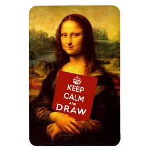 Ruhe behalten und Gezeichnet Magnet