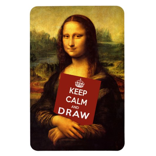 Ruhe behalten und Gezeichnet Magnet (Vertikal)