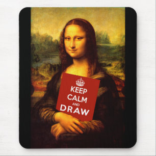 Ruhe behalten und Gezeichnet Mousepad