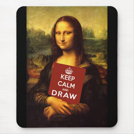 Ruhe behalten und Gezeichnet Mousepad (Vorne)
