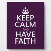Ruhe behalten und Glauben haben (anpassbare Farben Fotoplatte (Vorderseite)