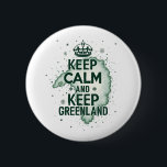 Ruhe behalten und Grönland Behalten Button<br><div class="desc">Zeigen Sie Ihre Unterstützung für Grönland mit diesem kraftvollen und aussagekräftigen "Behalt Calm and Behalten Grönland"-Design. Ob es um den Schutz der einzigartigen Kultur, Umwelt oder Souveränität Grönlands geht, dieses Design sendet eine klare Botschaft des Schutzes und Stolzes aus. Mit seinem kühnen, aber einfachen Stil ist es perfekt für Aktivisten,...</div>