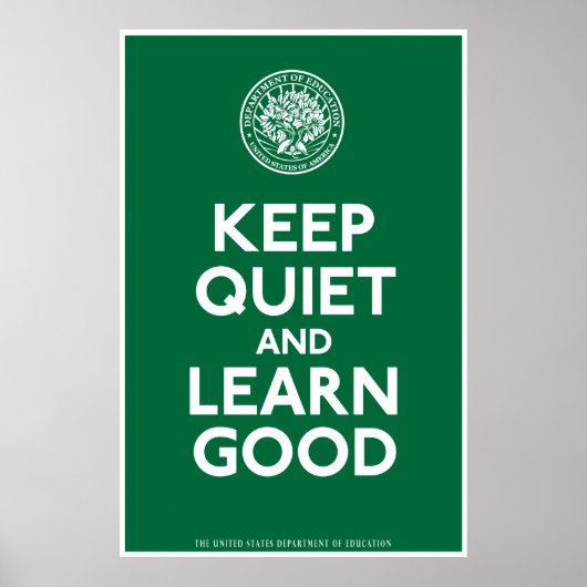 Ruhe behalten und gut gedruckt lernen poster (Vorne)