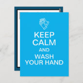 Ruhe behalten und Hand waschen Postkarte (Vorne/Hinten)