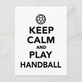 Ruhe behalten und Handball spielen Postkarte