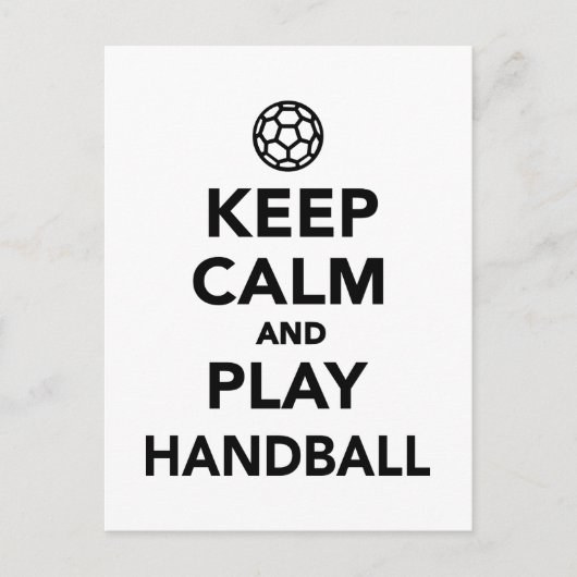 Ruhe behalten und Handball spielen Postkarte (Vorderseite)