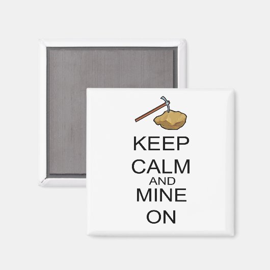 Ruhe behalten und ich magnet (Vorderseite/Rückseite)