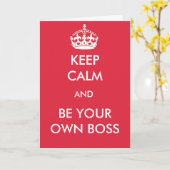 Ruhe behalten und Ihr eigener Boss sein Karte (Gelbe Blume)