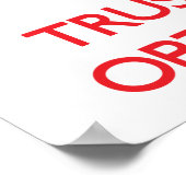 Ruhe behalten und Ihr Optometriker vertrauen Poster (Ecke)