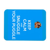 Ruhe behalten und Ihr Puggle-MAGNET schnupfen - Bl Magnet (Horizontal)