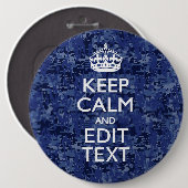 Ruhe behalten und Ihre digitale Camouflage für die Button (Vorne & Hinten)