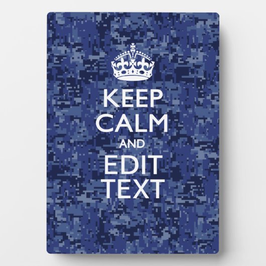 Ruhe behalten und Ihre digitale Camouflage für die Fotoplatte (Vorderseite)