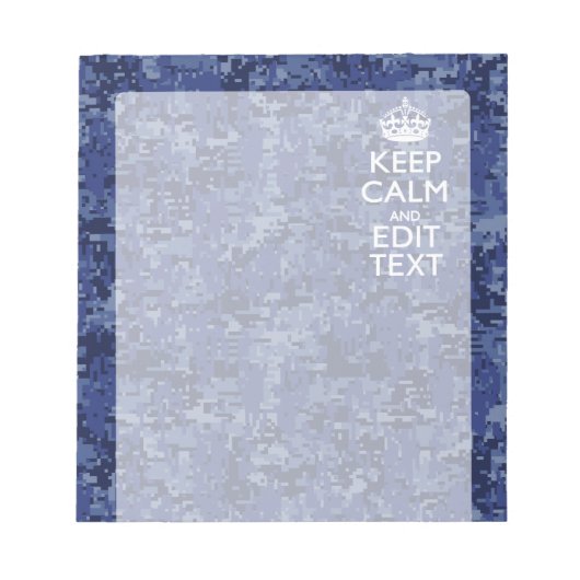 Ruhe behalten und Ihre digitale Camouflage für die Notizblock (Vorderseite)