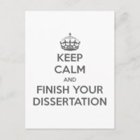 Ruhe behalten und Ihre Dissertation beendet