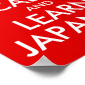 Ruhe behalten und Japanisch lernen Poster (Ecke)