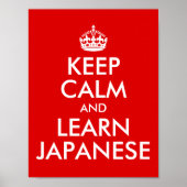 Ruhe behalten und Japanisch lernen Poster (Vorne)