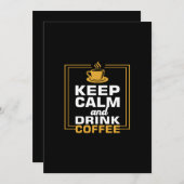 Ruhe behalten und Kaffee trinken Einladung (Vorne/Hinten)