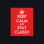 Ruhe behalten und klassischer Leinwand bleibe | Wa<br><div class="desc">Ruhe behalten und klassischer Leinwand bleibe | Wandkunst. Personalisieren Sie es mit Ihrem eigenen lustigen Zitat oder Sprichwort.</div>