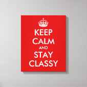 Ruhe behalten und klassischer Leinwand bleibe | Wa (Vorderseite)