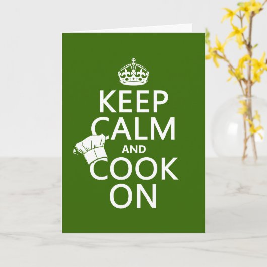 Ruhe behalten und kochen weiter karte (Gelbe Blume)