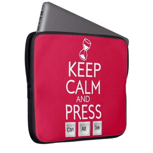 Ruhe behalten und Kontrolle Alt drücken und komisc Laptopschutzhülle (Vorne Rechts)