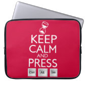 Ruhe behalten und Kontrolle Alt drücken und komisc Laptopschutzhülle (Vorderseite)