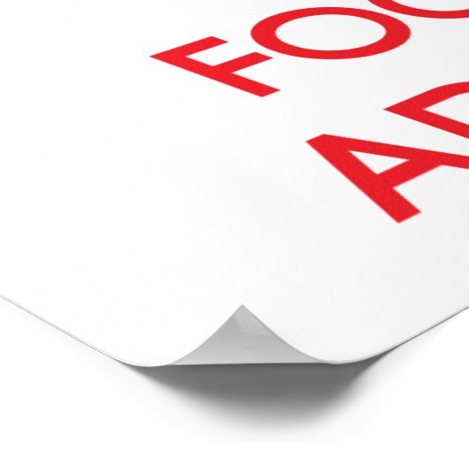 Ruhe behalten und Konzentration auf ADMIRATION Poster (Ecke)