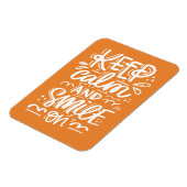 Ruhe behalten und Lächeln auf Magnet (Linke Seite)