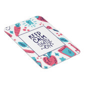 Ruhe behalten und Lächeln auf | Niedlicher Satz Magnet (Rechte Seite)