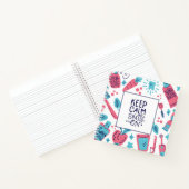 Ruhe behalten und Lächeln auf | Niedlicher Satz Notizblock (Innenseite)