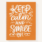 Ruhe behalten und Lächeln auf Notizblock (Vorderseite)
