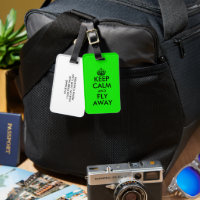 Ruhe behalten und lustige neongrüne Reisen wegflie